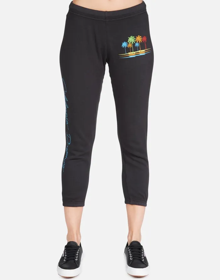 Alana Cali Dreaming Onyx Women039s Lauren Moshi Crop Sweatpants