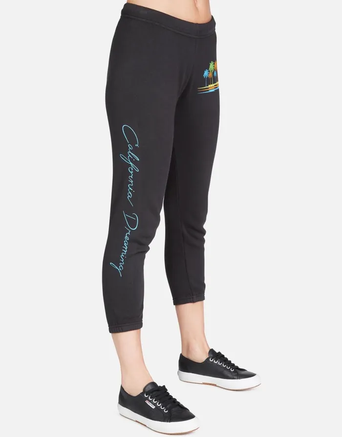 Alana Cali Dreaming Onyx Women039s Lauren Moshi Crop Sweatpants