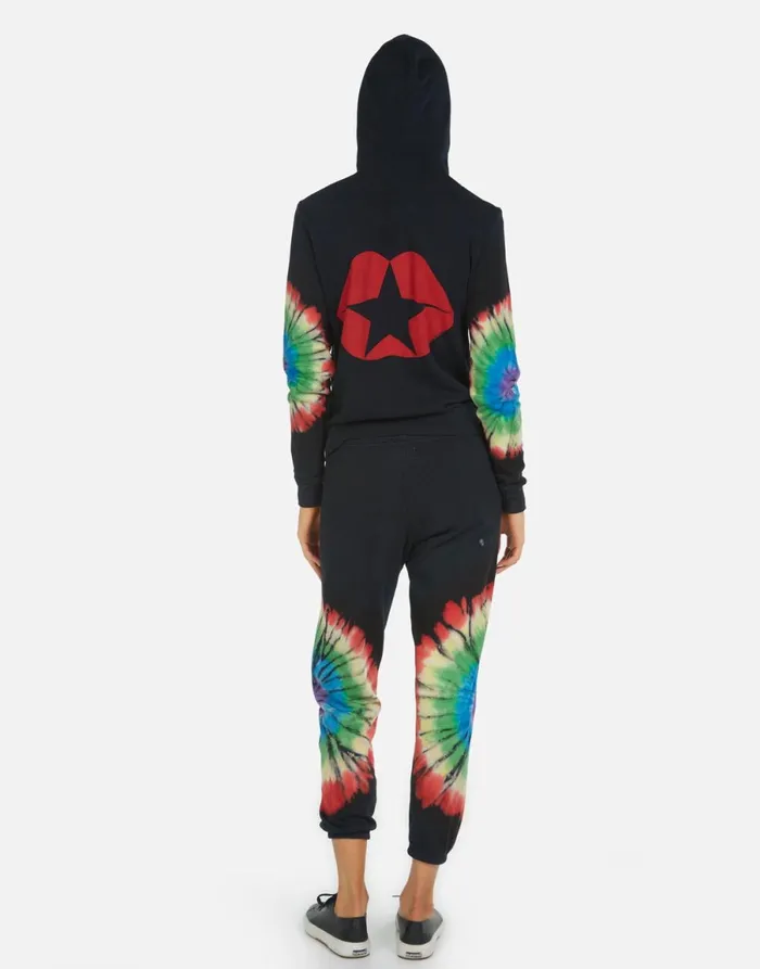 Alana Star Kiss Rainbow Burst Women039s Lauren Moshi Crop Sweatpants