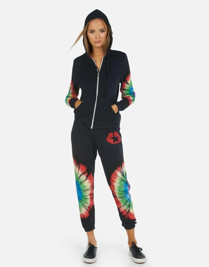 Alana Star Kiss Rainbow Burst Women039s Lauren Moshi Crop Sweatpants