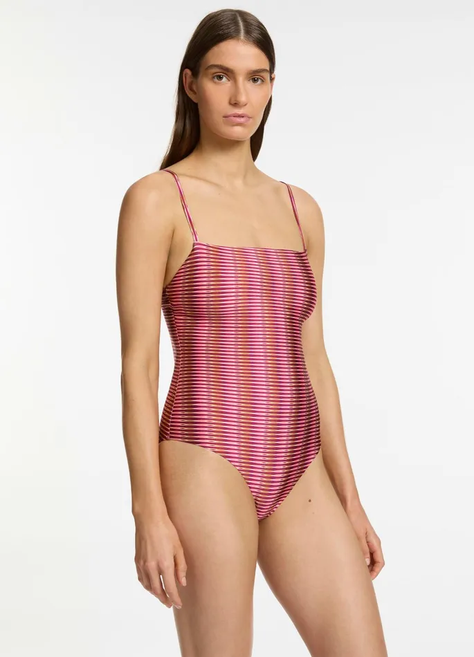 Alessia Geo Minimal Tank One Piece Peony Women JETS Australia Fuller Cup One Piece