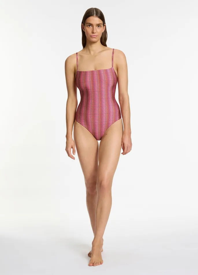 Alessia Geo Minimal Tank One Piece Peony Women JETS Australia Fuller Cup One Piece