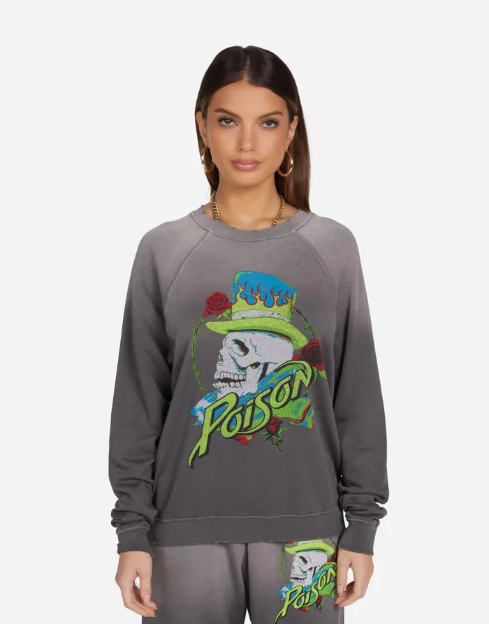Anela Neon Poison Skull Lt Onyx Ombre Women039s Lauren Moshi Long Sleeve