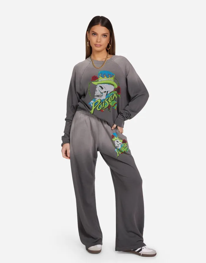 Anela Neon Poison Skull Lt Onyx Ombre Women039s Lauren Moshi Long Sleeve