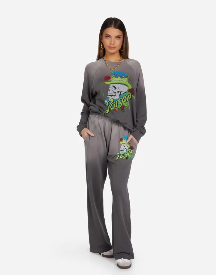 Anela Neon Poison Skull Lt Onyx Ombre Women039s Lauren Moshi Long Sleeve