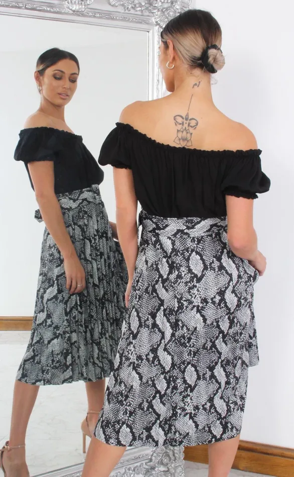 Animal Pleated Midi Skirt Women Missfiga SkirtsShorts Animal Pleated Midi Skirt Women Missfiga SkirtsShorts