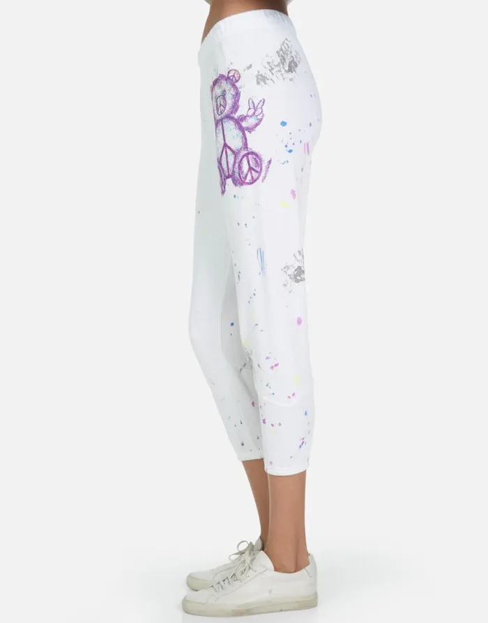 Annabelle Peace Teddy Punk Stain Women039s Lauren Moshi Crop Sweatpants