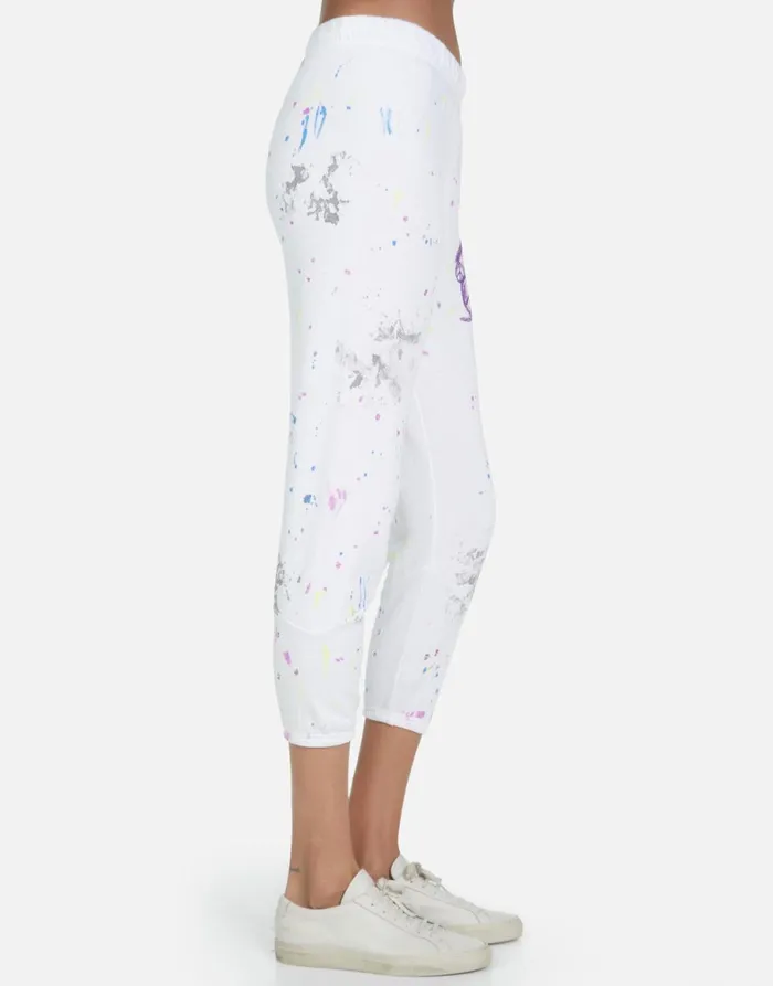 Annabelle Peace Teddy Punk Stain Women039s Lauren Moshi Crop Sweatpants