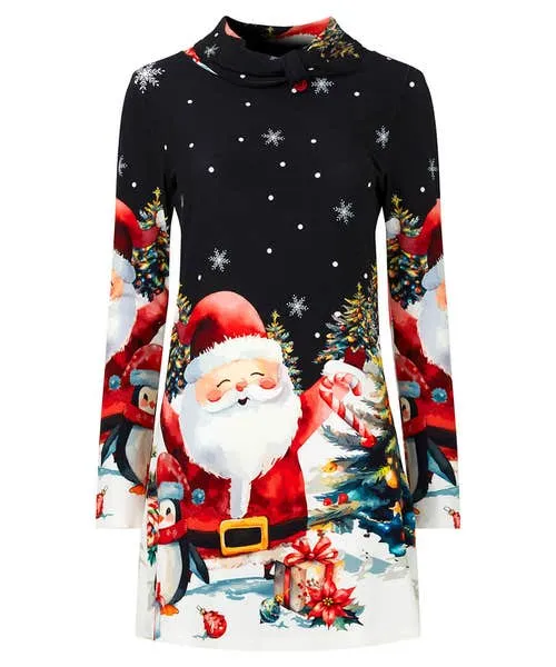 Apparel Christmas Cheer Tunic Black Dresses Joebrowns