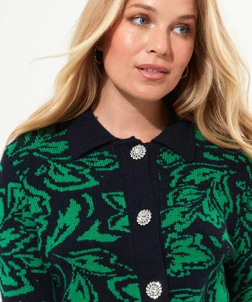 Apparel Knitwear and Cardigans Joebrowns Make A Statement Collared Cardigan Green