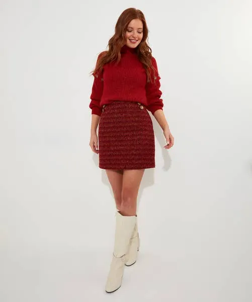 Apparel Skirts Joebrowns Maya Tweed Skirt Burnt Orange