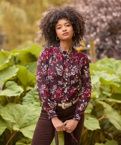 Apparel Tops Tunics and Blouses Joebrowns Prettiest Floral Blouse And Cami Aubergine Apparel Tops Tunics and Blouses Joebrowns Prettiest Floral Blouse And Cami Aubergine