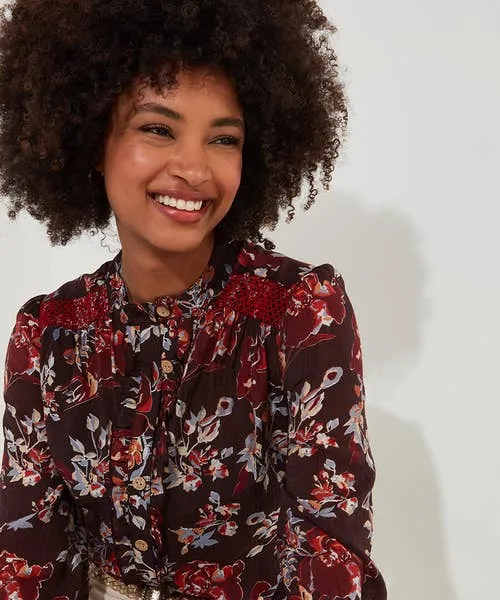 Apparel Tops Tunics and Blouses Joebrowns Prettiest Floral Blouse And Cami Aubergine Apparel Tops Tunics and Blouses Joebrowns Prettiest Floral Blouse And Cami Aubergine
