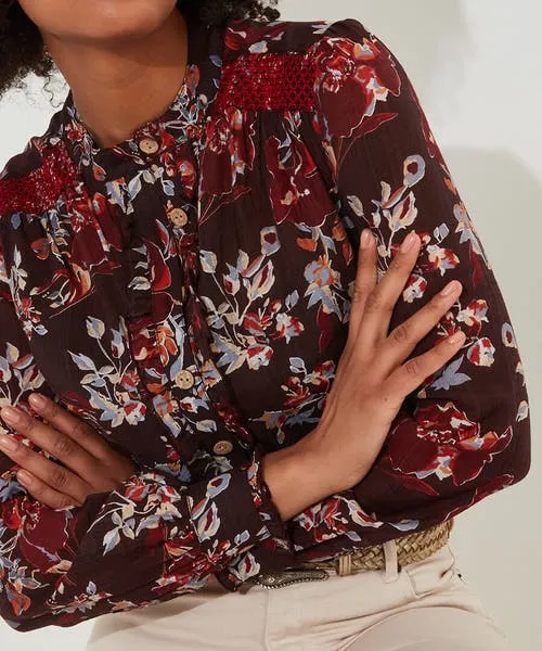 Apparel Tops Tunics and Blouses Joebrowns Prettiest Floral Blouse And Cami Aubergine Apparel Tops Tunics and Blouses Joebrowns Prettiest Floral Blouse And Cami Aubergine