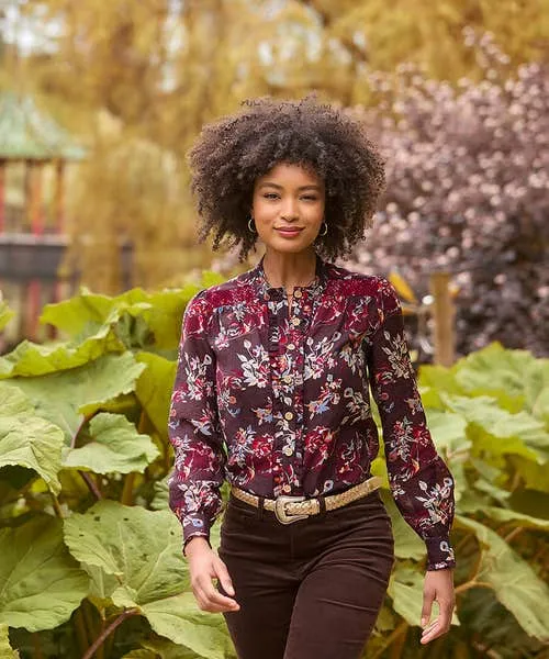 Apparel Tops Tunics and Blouses Joebrowns Prettiest Floral Blouse And Cami Aubergine Apparel Tops Tunics and Blouses Joebrowns Prettiest Floral Blouse And Cami Aubergine