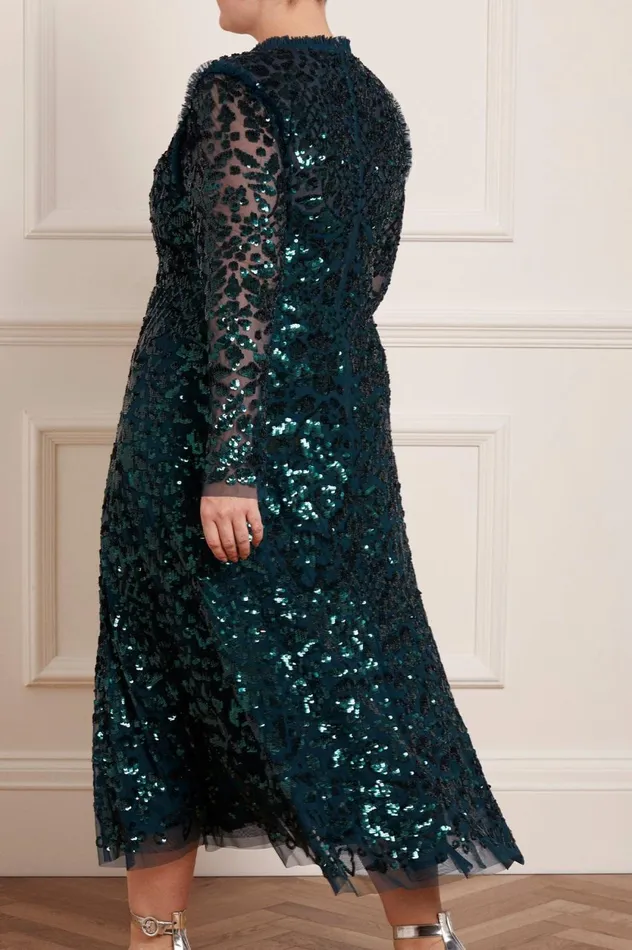 Aurelia Long Sleeve Ballerina Dress Green Women Needle and Thread Dresses