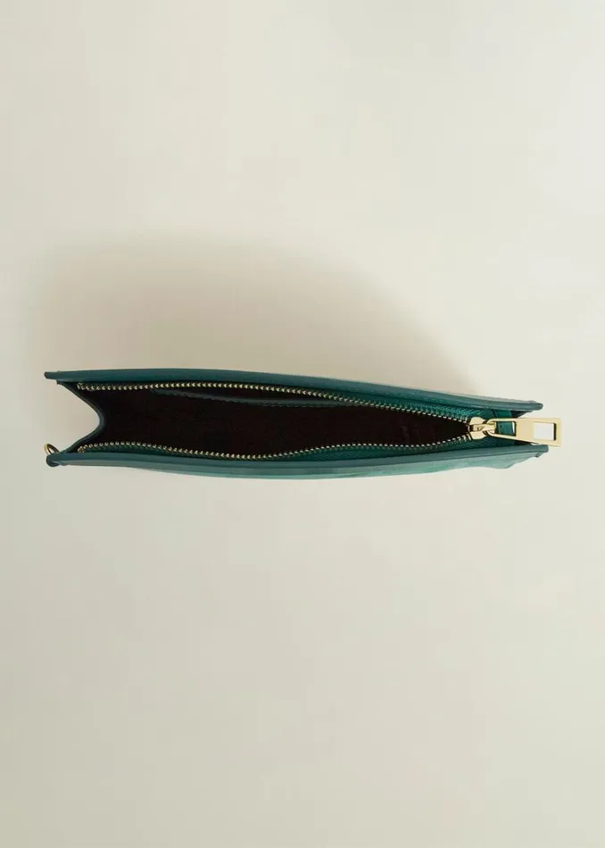 Bags Women HOBBS Catherine Suede Wristlet Deep Aqua Green