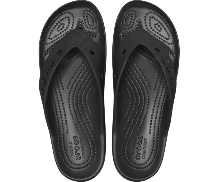 Baya Platform Flip Black Women Crocs FlipFlops