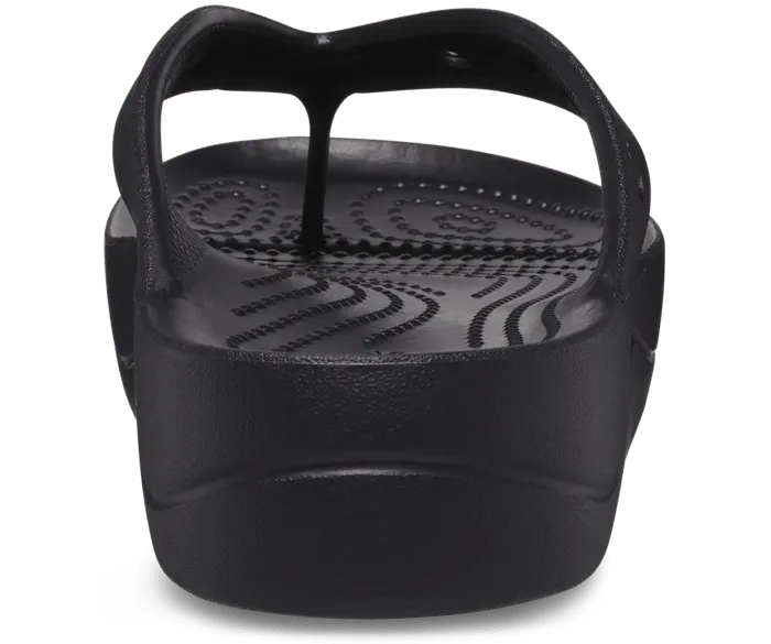 Baya Platform Flip Black Women Crocs FlipFlops