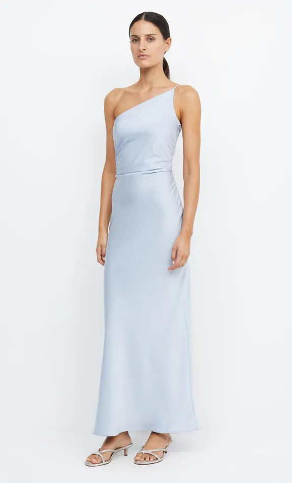 Bec Bridge Bridesmaid Dresses Women ETERNITY ASYM MAXI DRESS 8211 DUSTY BLUE