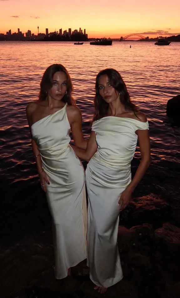 Bec Bridge Bridesmaid Dresses Women ETERNITY OFF SHOULDER MAXI 8211 ICE YELLOW
