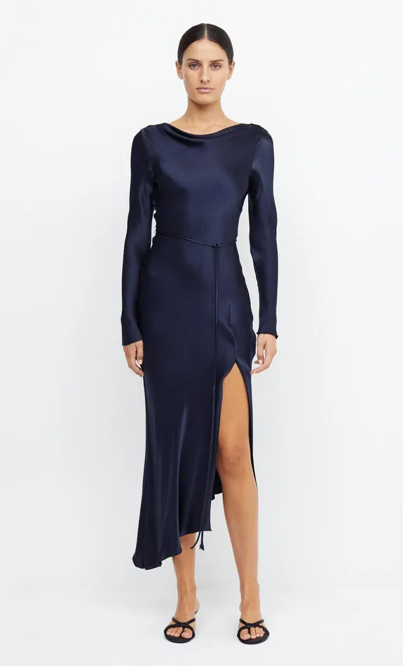 Bec Bridge Bridesmaid Dresses Women MOON DANCE LONG SLEEVE MAXI DRESS 8211 INK