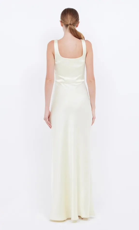 Bec Bridge Bridesmaid Dresses Women THE DREAMER SQUARE NECK DRESS 8211 ICE YELLOW