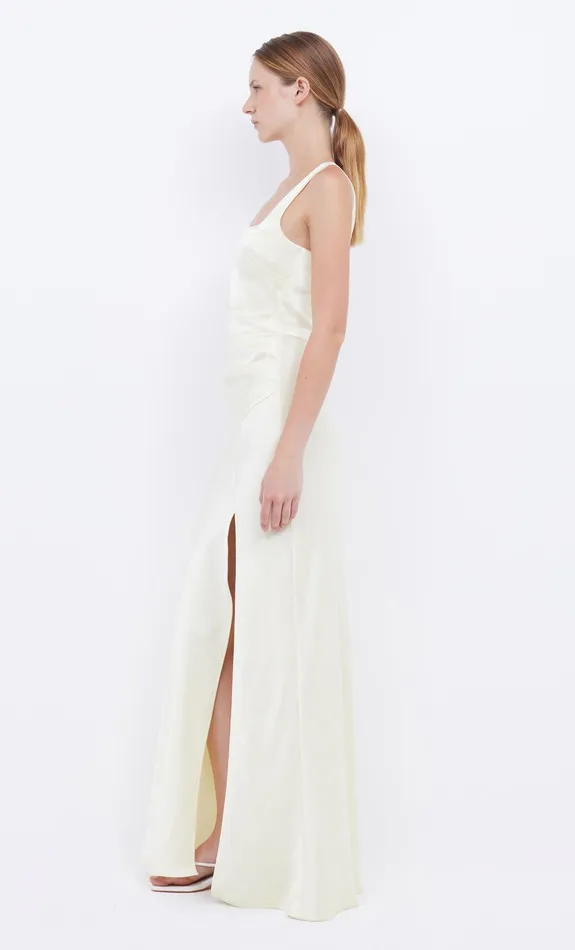 Bec Bridge Bridesmaid Dresses Women THE DREAMER SQUARE NECK DRESS 8211 ICE YELLOW