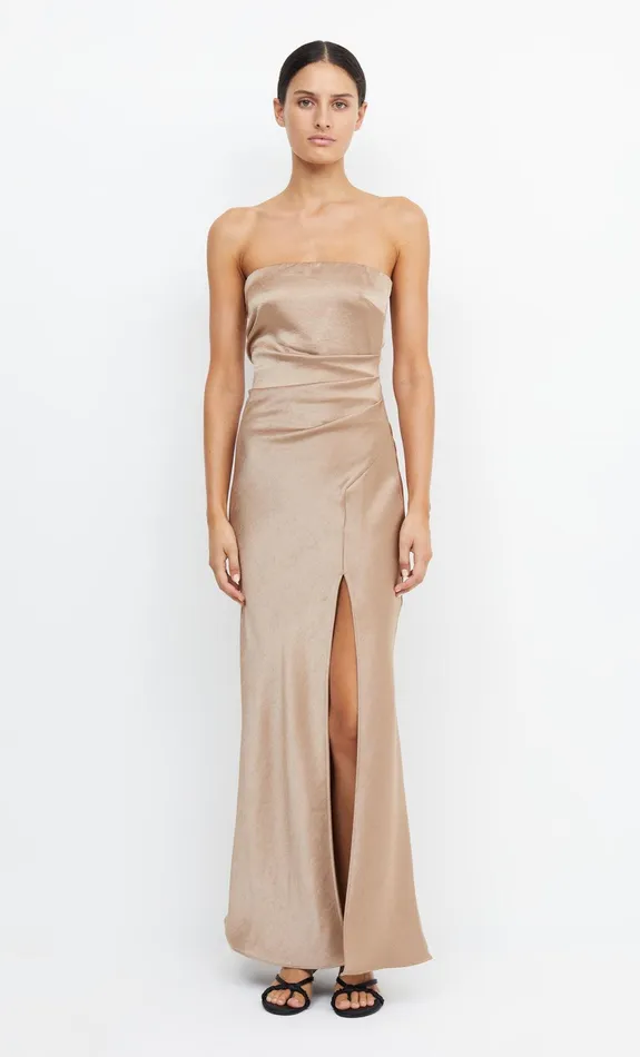 Bec Bridge Bridesmaid Dresses Women THE DREAMER STRAPLESS DRESS 8211 GOLDEN