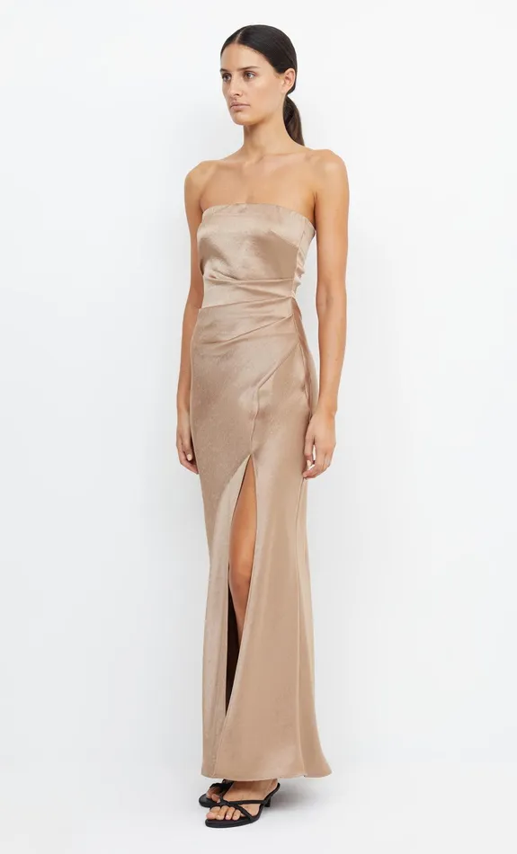 Bec Bridge Bridesmaid Dresses Women THE DREAMER STRAPLESS DRESS 8211 GOLDEN