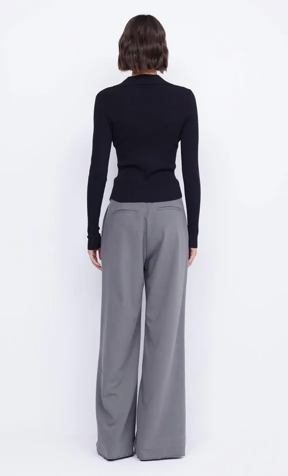 Bec Bridge Cropped Women IMRIE ZIP KNIT CARDIGAN 8211 BLACK