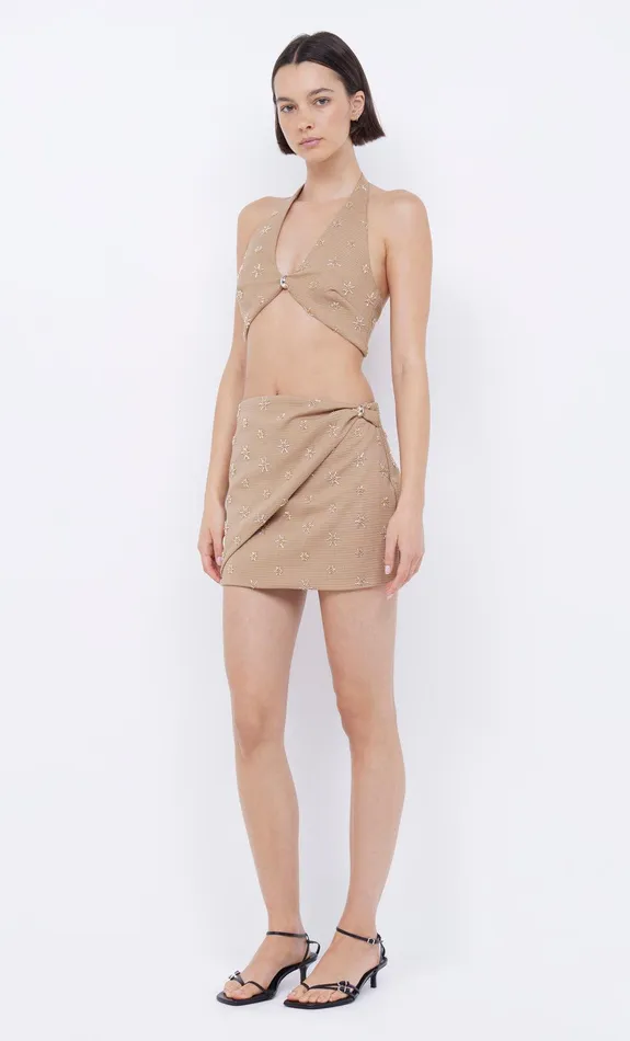 Bec Bridge Cropped Women SUNSEEKER HALTER TOP 8211 GOLDEN