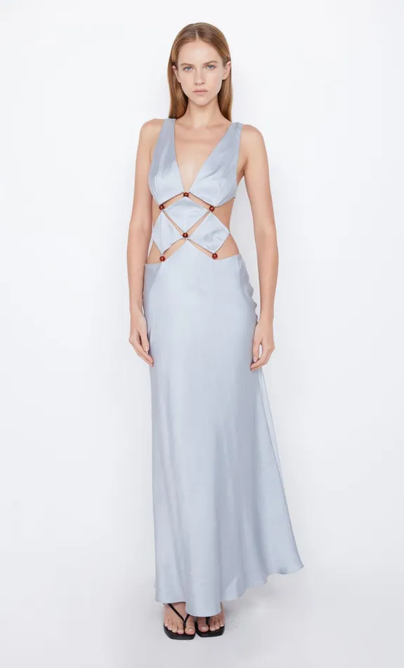 Bec Bridge Maxi Dresses Women AGATHE DIAMOND DRESS 8211 DOVE BLUE
