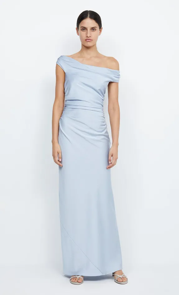 Bec Bridge Maxi Dresses Women ETERNITY OFF SHOULDER MAXI 8211 DUSTY BLUE