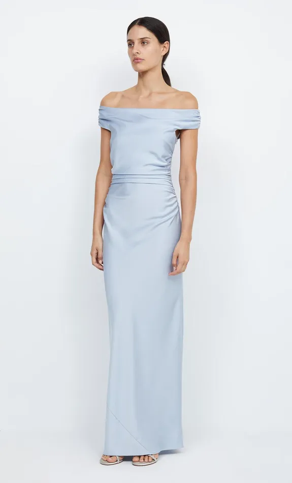 Bec Bridge Maxi Dresses Women ETERNITY OFF SHOULDER MAXI 8211 DUSTY BLUE