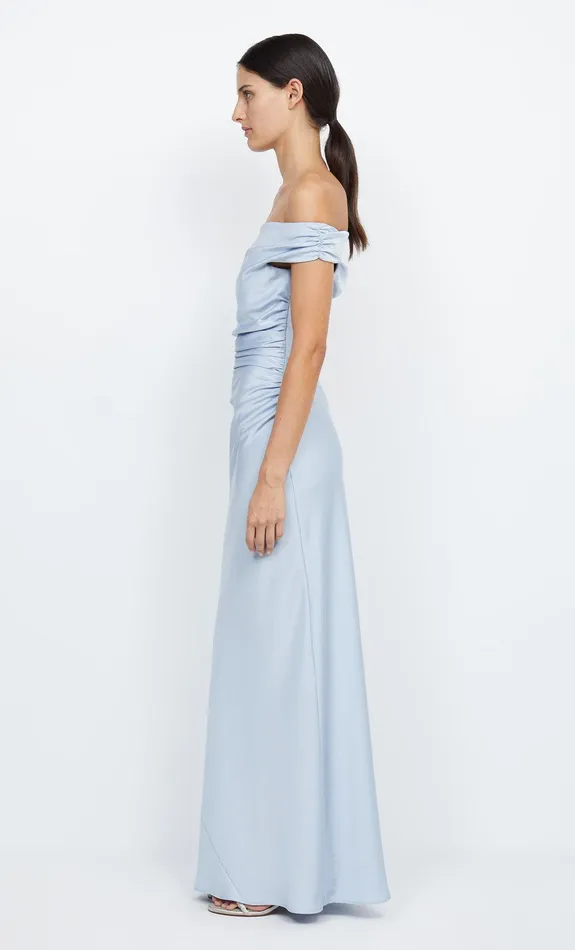 Bec Bridge Maxi Dresses Women ETERNITY OFF SHOULDER MAXI 8211 DUSTY BLUE