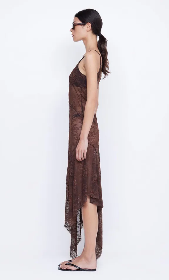 Bec Bridge Midi Dresses Women ADONIA ASYM MIDI DRESS 8211 CHOCOLATE