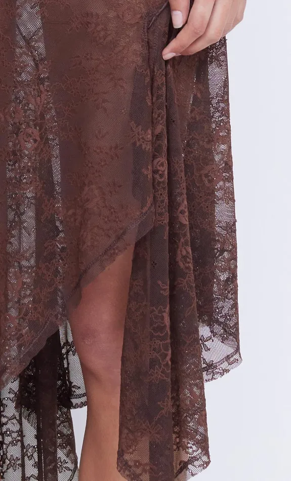 Bec Bridge Midi Dresses Women ADONIA ASYM MIDI DRESS 8211 CHOCOLATE