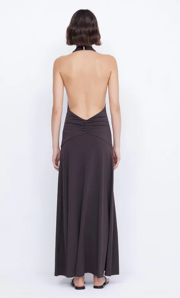 Bec Bridge Prom Dresses Women BLANCHE HALTER MAXI DRESS 8211 ESPRESSO