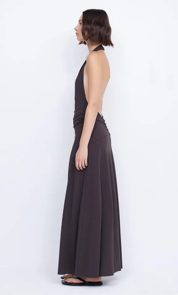 Bec Bridge Prom Dresses Women BLANCHE HALTER MAXI DRESS 8211 ESPRESSO