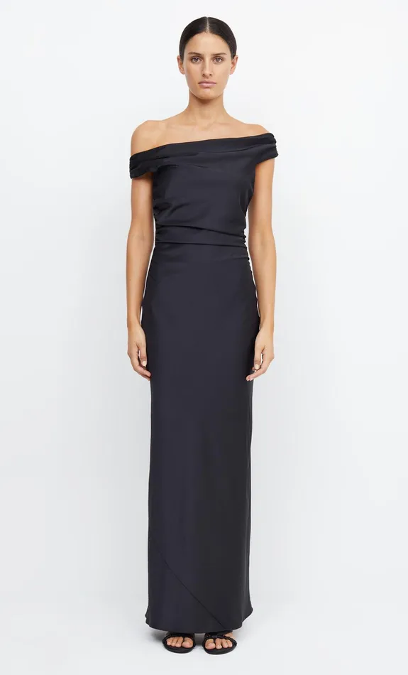 Bec Bridge Prom Dresses Women ETERNITY OFF SHOULDER MAXI 8211 BLACK