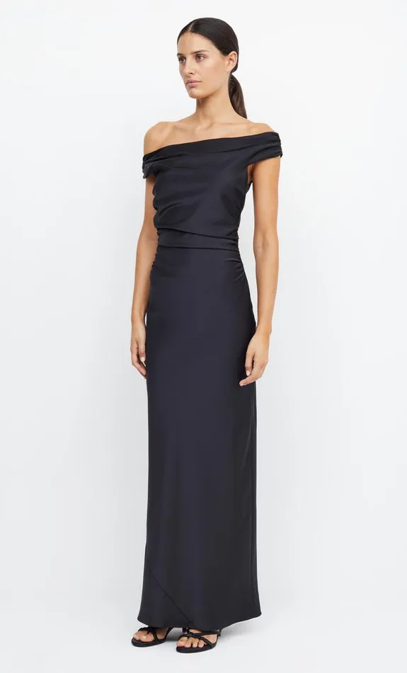 Bec Bridge Prom Dresses Women ETERNITY OFF SHOULDER MAXI 8211 BLACK