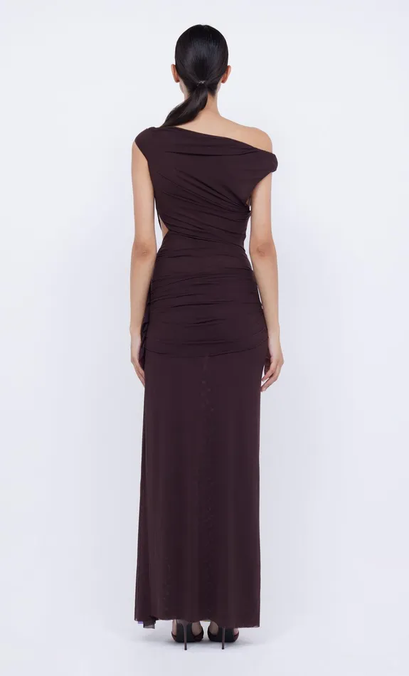 Bec Bridge Wedding Guest Women KAILANI ASYM DRESS 8211 CHOCOLATE
