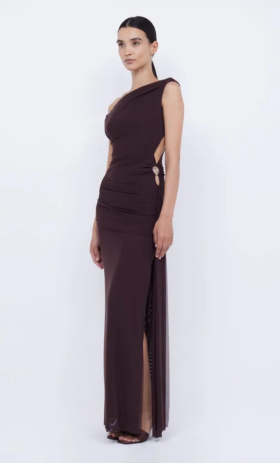 Bec Bridge Wedding Guest Women KAILANI ASYM DRESS 8211 CHOCOLATE