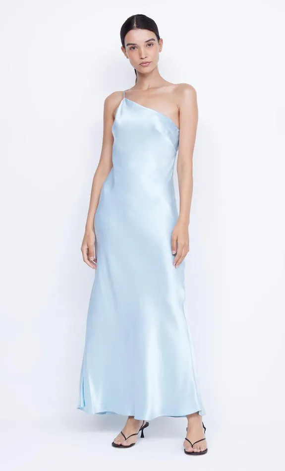 Bec Bridge Wedding Guest Women MARGAUX ASYM DRESS 8211 DOLPHIN BLUE
