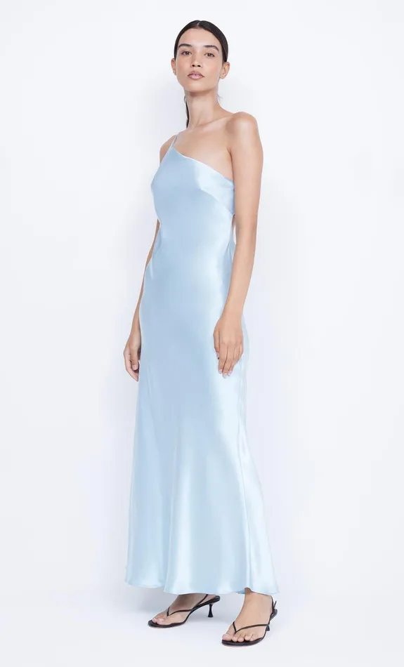 Bec Bridge Wedding Guest Women MARGAUX ASYM DRESS 8211 DOLPHIN BLUE