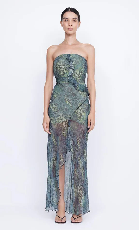 Bec Bridge Wedding Guest Women OPAL STRAPLESS MAXI DRESS 8211 NOUVEAU BLEUE