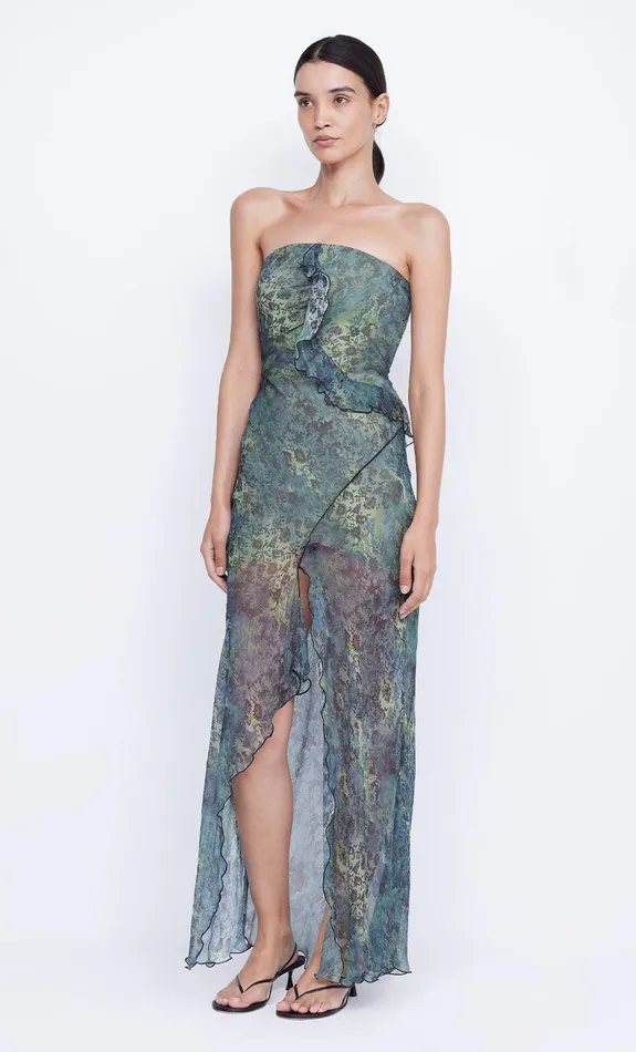Bec Bridge Wedding Guest Women OPAL STRAPLESS MAXI DRESS 8211 NOUVEAU BLEUE