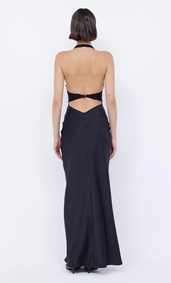 Bec Bridge Wedding Guest Women SOLARE HALTER DRESS 8211 BLACK