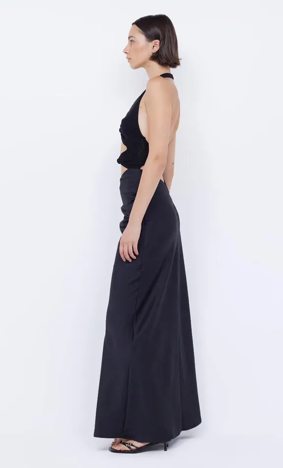 Bec Bridge Wedding Guest Women SOLARE HALTER DRESS 8211 BLACK